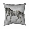 Begin Home Decor 20 x 20 in. Horse Brown Silhouette-Double Sided Print Indoor Pillow 5541-2020-AN300